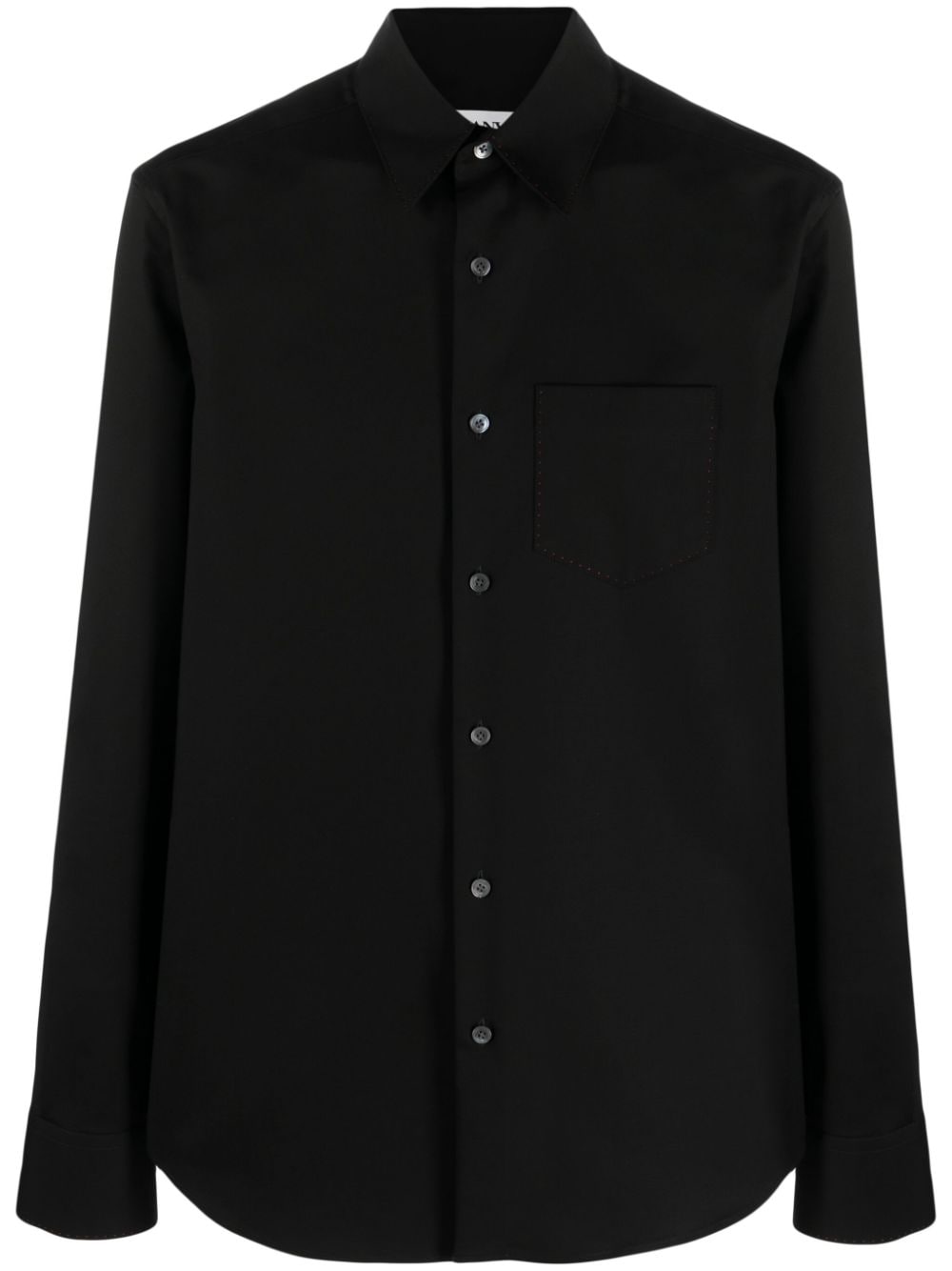 Lanvin long-sleeve stretch-cotton shirt - Black von Lanvin