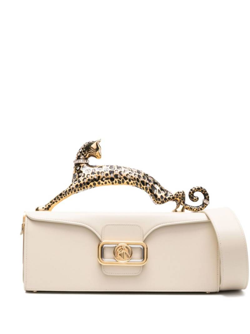 Lanvin medium Pencil Cat sculpted-handle leather bag - Neutrals von Lanvin