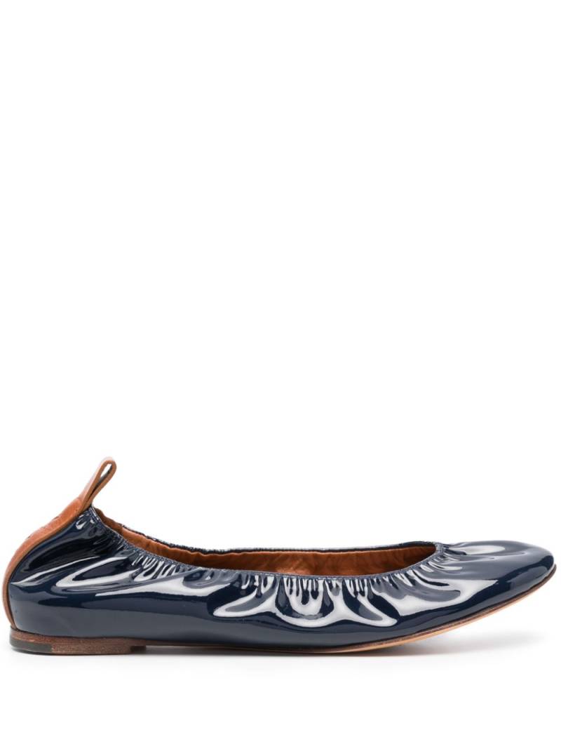 Lanvin patent leather ballerina shoes - Blue von Lanvin