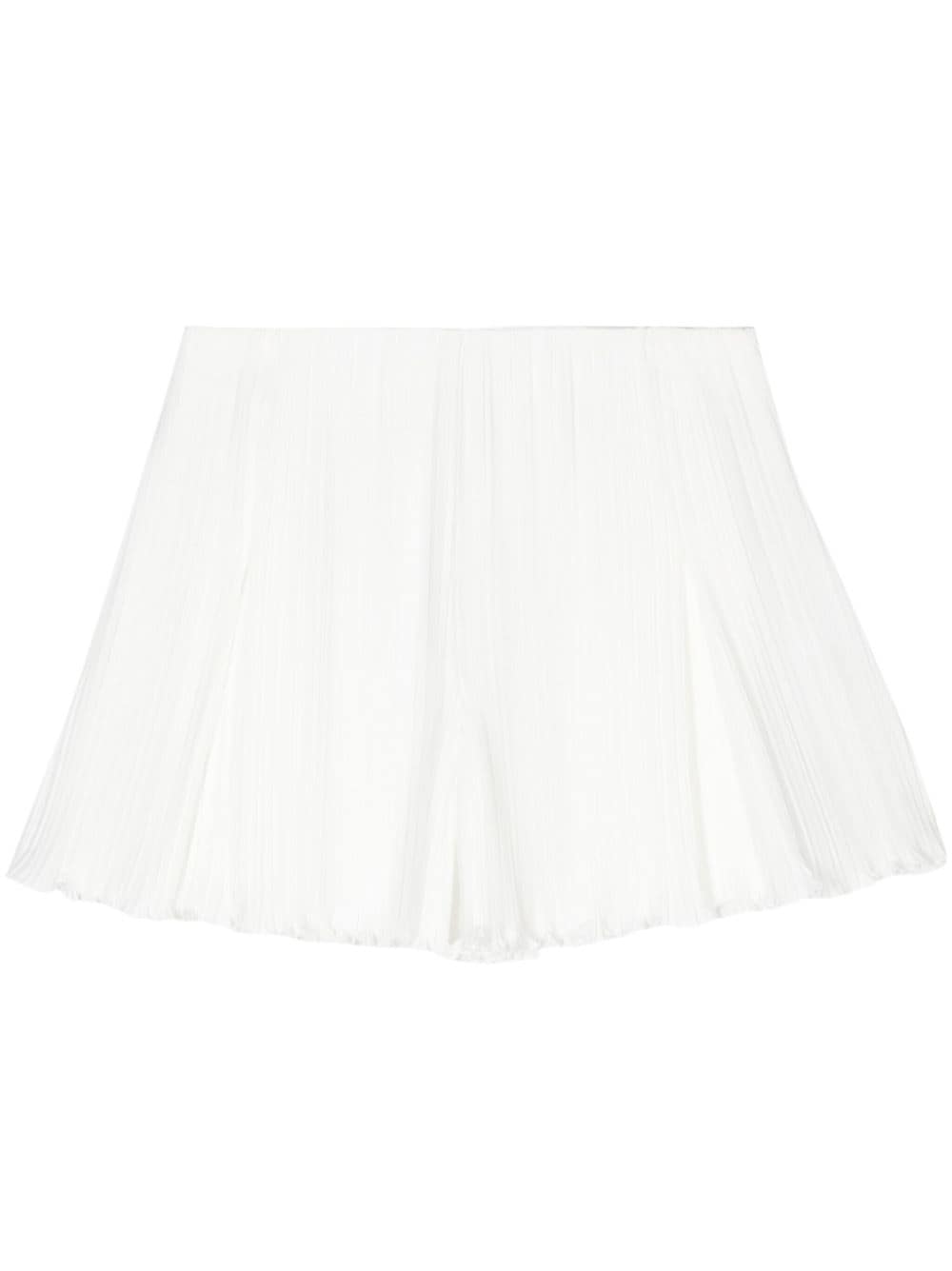 Lanvin pleated high-waisted shorts - White von Lanvin