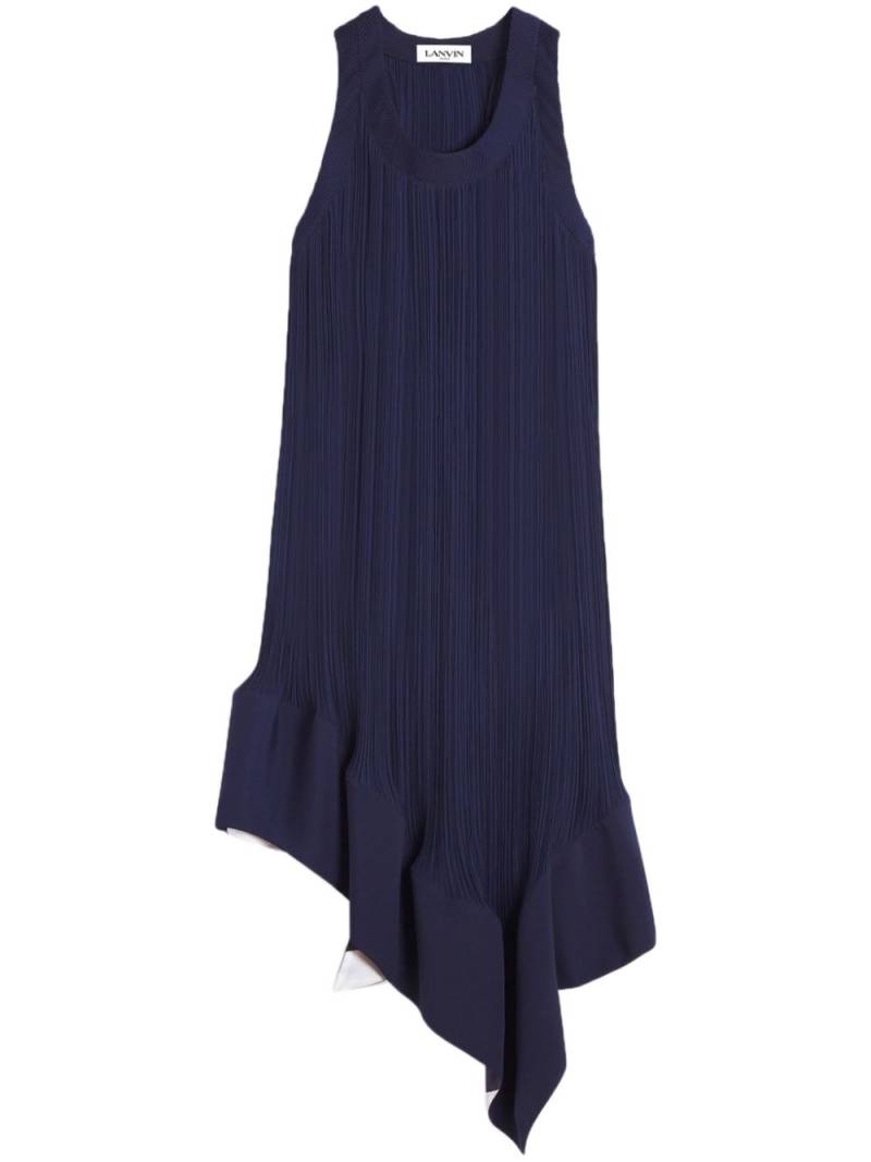 Lanvin pleated midi dress - Blue von Lanvin