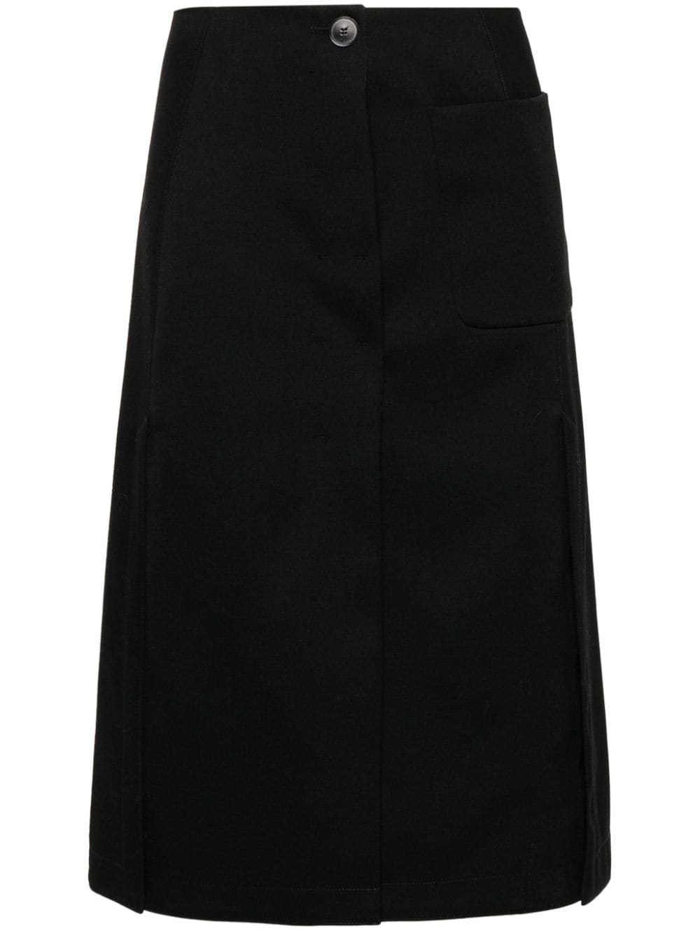 Lanvin pleated tailored midi skirt - Black von Lanvin