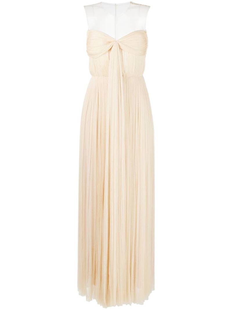 Lanvin plissé open-back dress - Neutrals von Lanvin