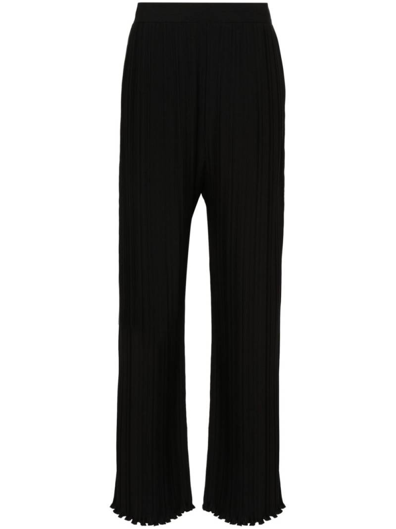 Lanvin plissé wide-leg trousers - Black von Lanvin