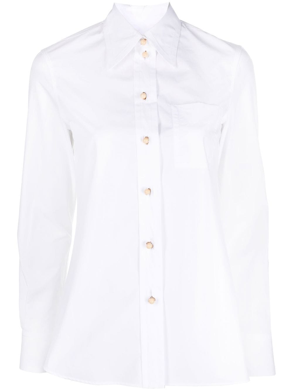 Lanvin point-collar cotton shirt - White von Lanvin