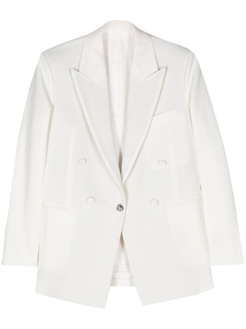 Lanvin rose-button single-breasted blazer - White von Lanvin