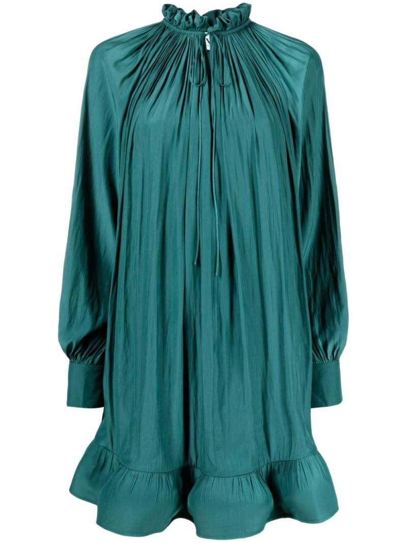 Lanvin ruffled charmeuse flared dress - Green von Lanvin