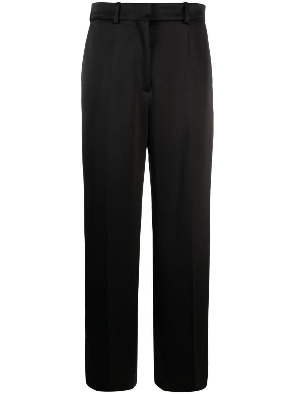 Lanvin satin-finish straight-leg trousers - Black von Lanvin