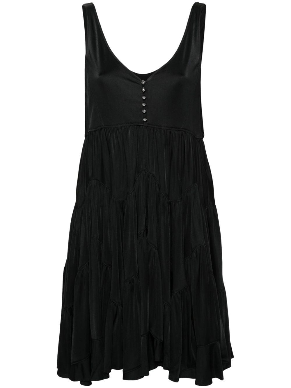 Lanvin sleeveless tiered dress - Black von Lanvin