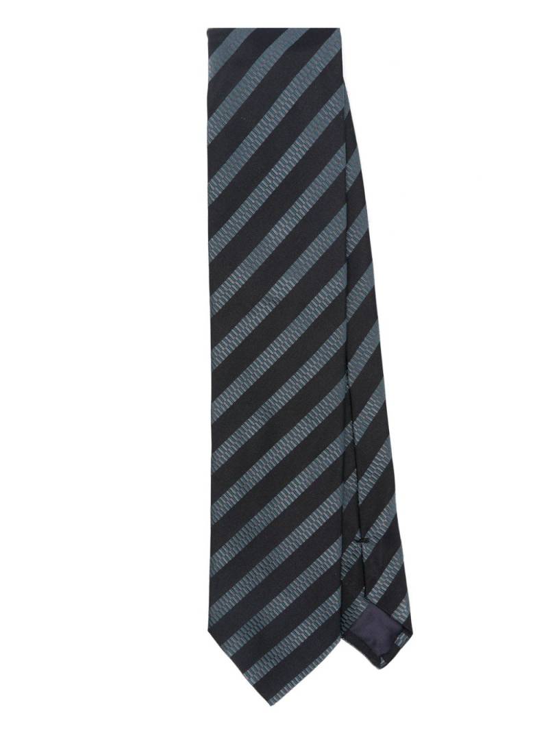 Lanvin stripe-jacquard silk tie - Black von Lanvin