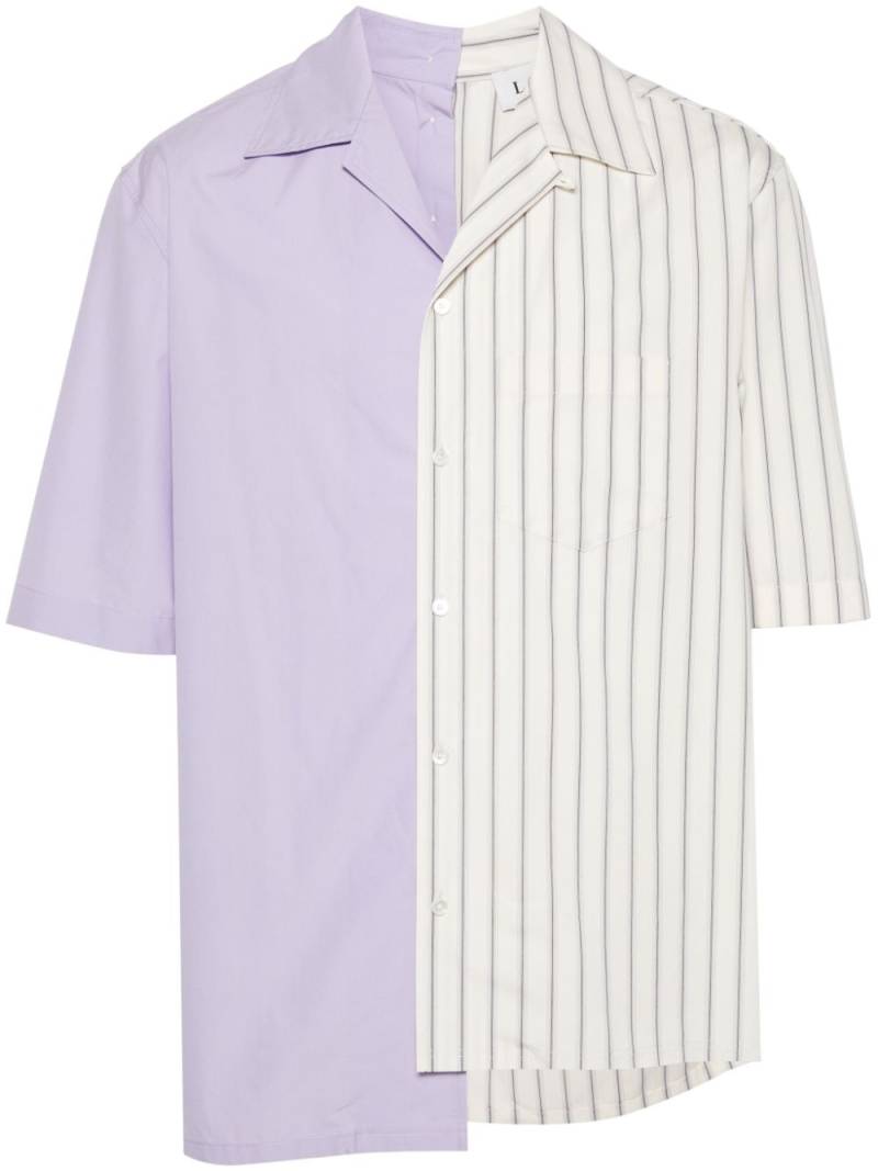 Lanvin striped asymmetric shirt - White von Lanvin