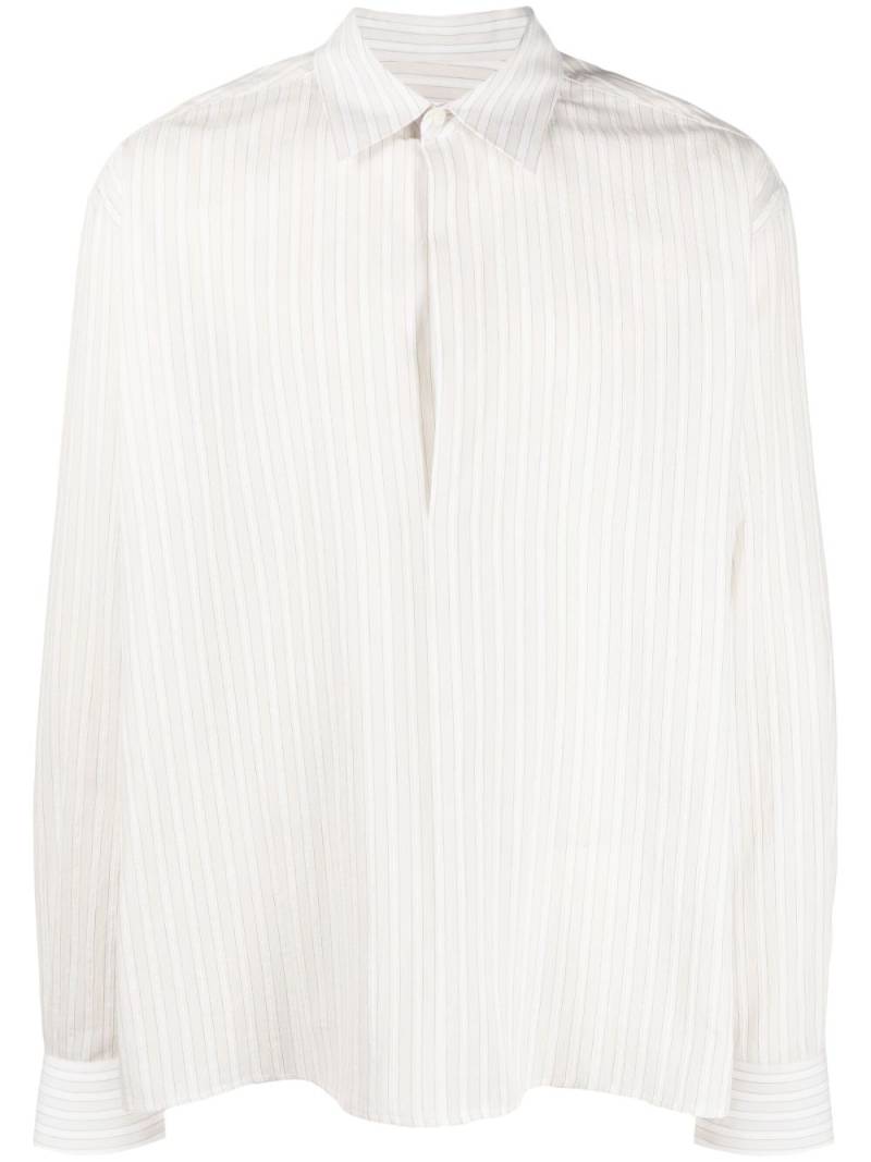 Lanvin striped cotton shirt - White von Lanvin