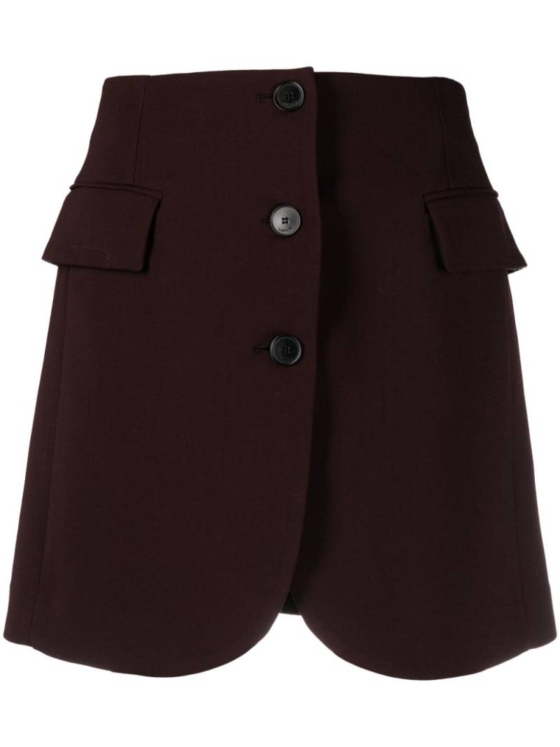 Lanvin tailored wool blend miniskirt - Purple von Lanvin