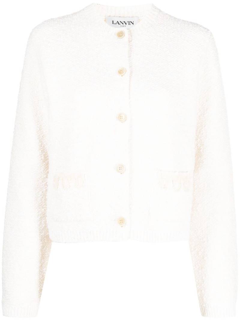 Lanvin textured-finish button-fastening cardigan - White von Lanvin