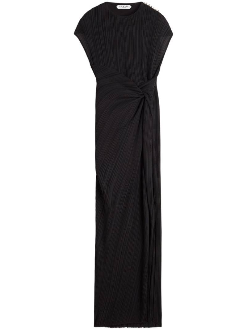 Lanvin twist-detailing midi dress - Black von Lanvin