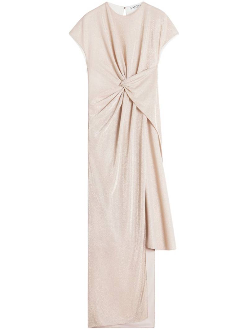 Lanvin twist-detailing midi dress - Neutrals von Lanvin