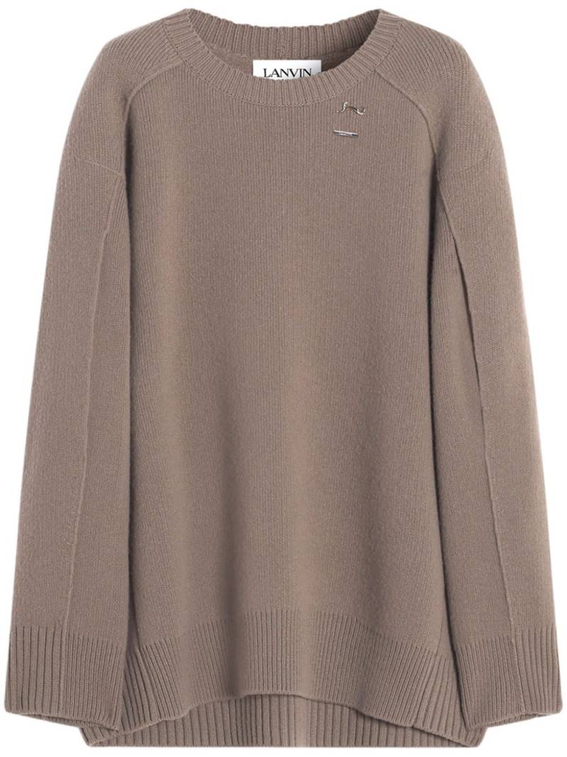 Lanvin wool-cashmere oversize jumper - Brown von Lanvin