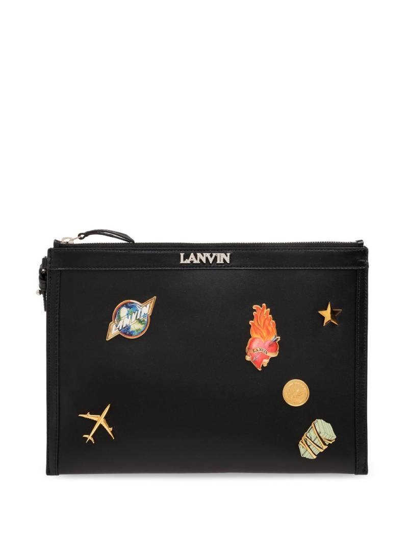 Lanvin x Future appliqué-detail clutch bag - Black von Lanvin