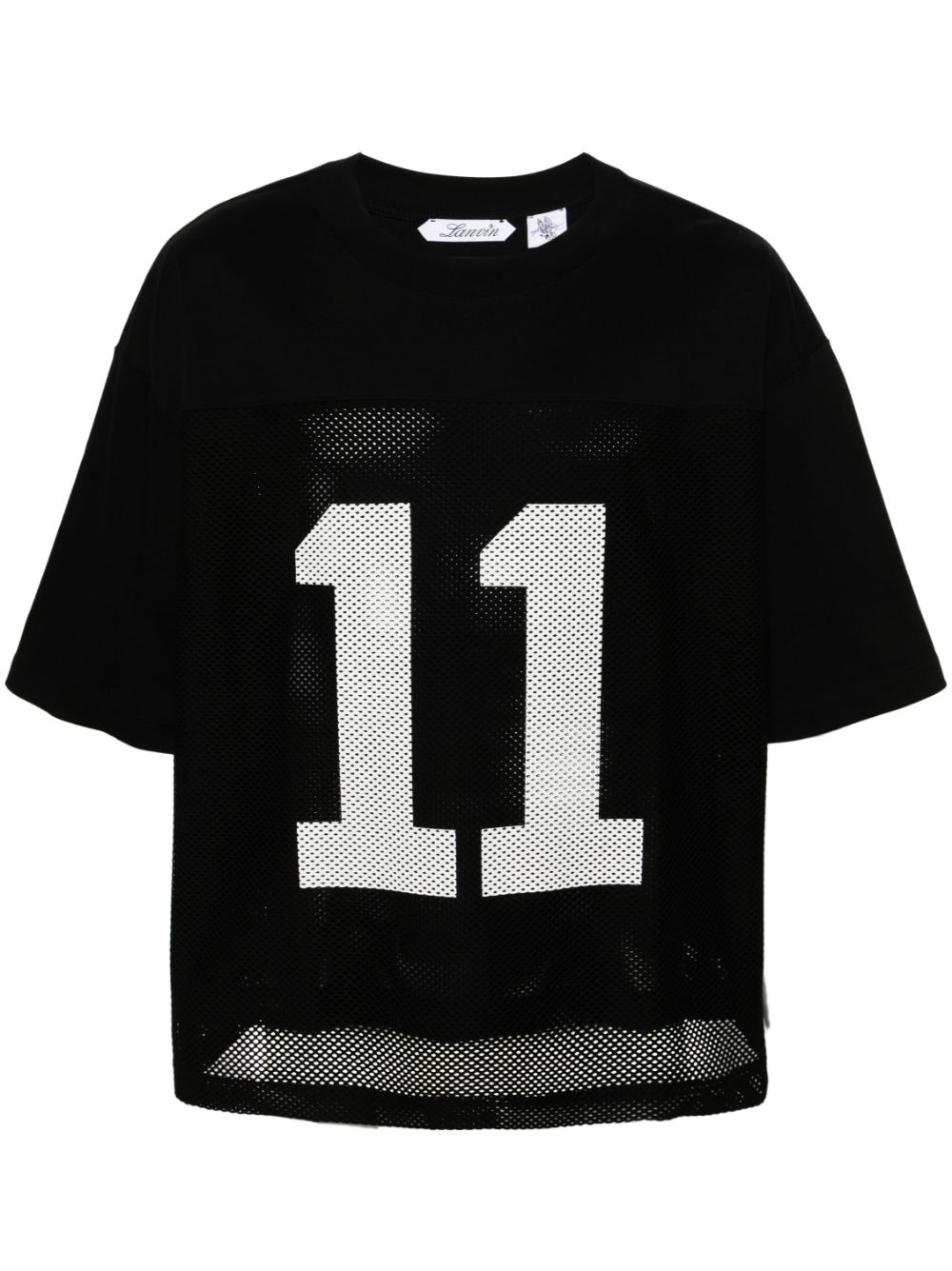 Lanvin x Future number-print mesh-panel T-shirt - Black von Lanvin