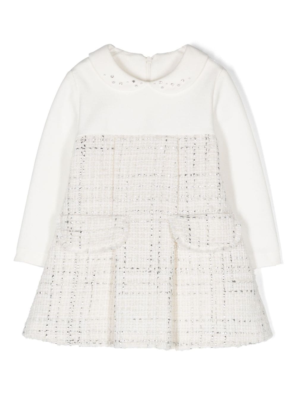 Lapin House bouclé bead-embellished dress - White von Lapin House