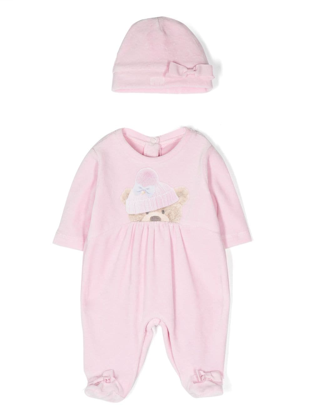 Lapin House bow-detail cotton babygrow set - Pink von Lapin House