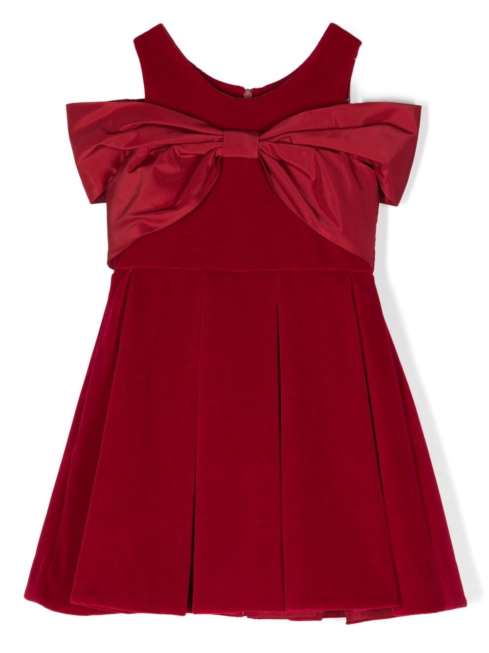 Lapin House bow-detail flared velvet dress von Lapin House