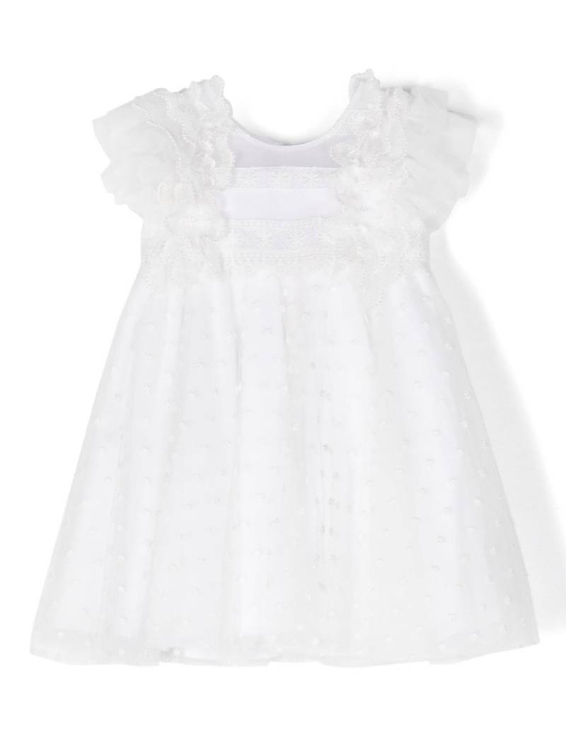 Lapin House floral-embroidered tulle dress - White von Lapin House