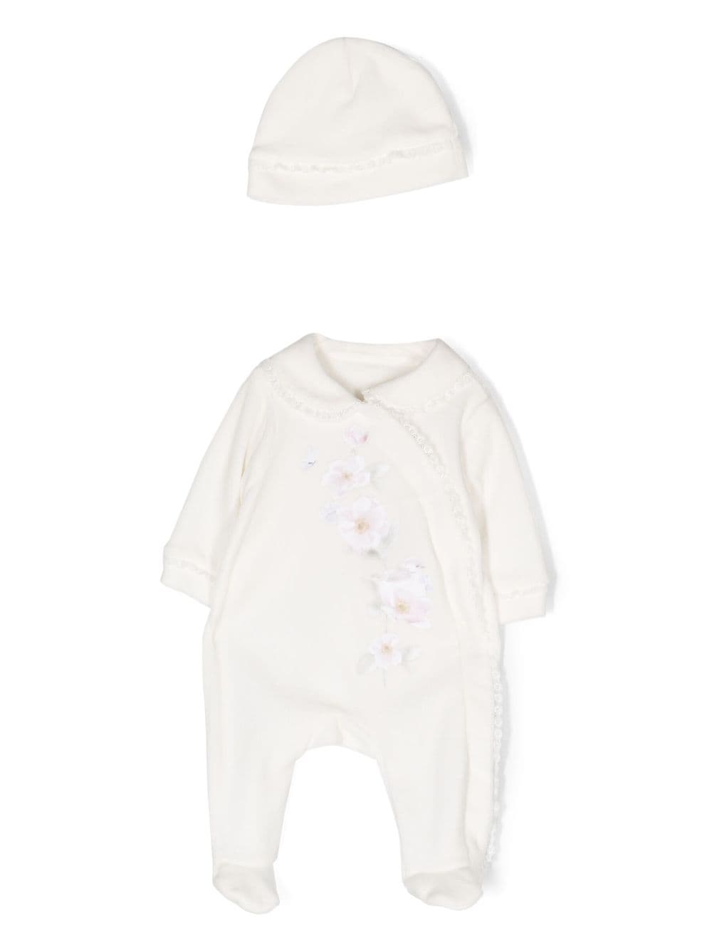 Lapin House floral-print babygrow set - White von Lapin House