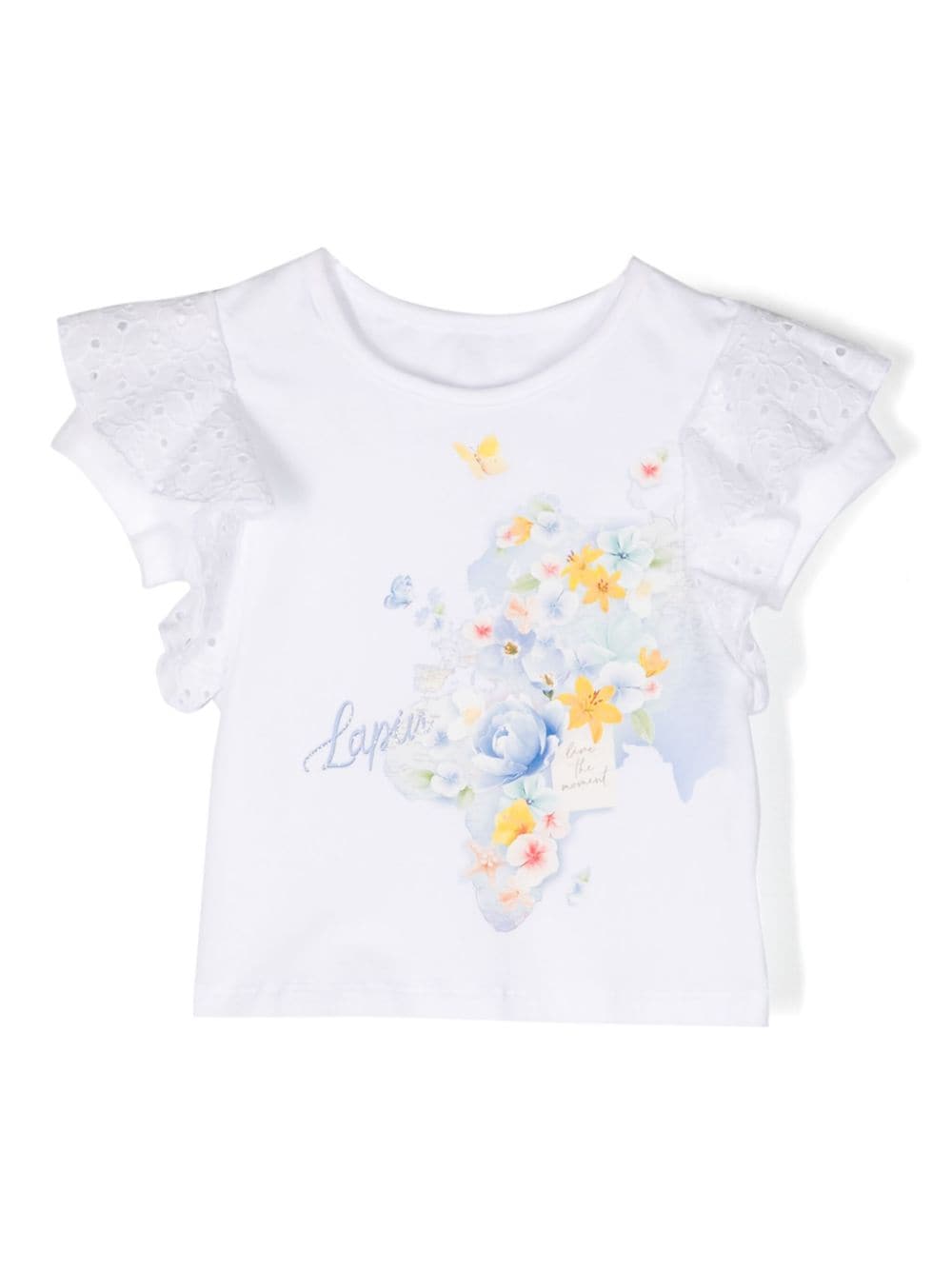 Lapin House floral-print cotton T-shirt - White von Lapin House