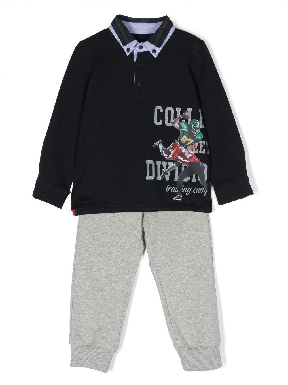 Lapin House graphic-print cotton tracksuit - Grey von Lapin House