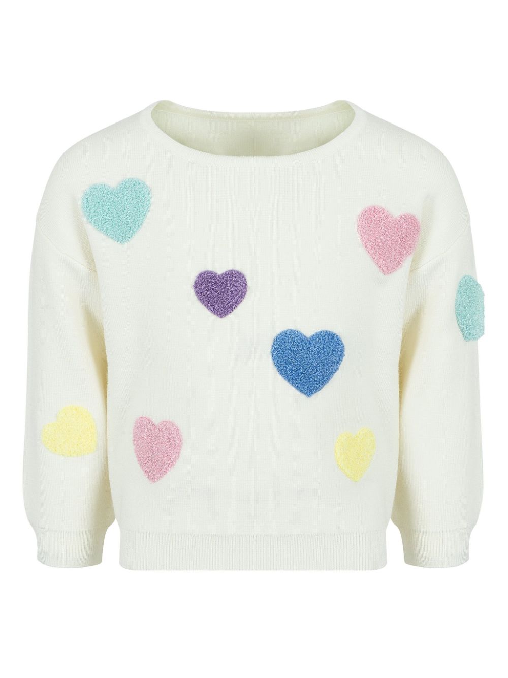 Lapin House heart-embroidered jersey sweatshirt - White von Lapin House