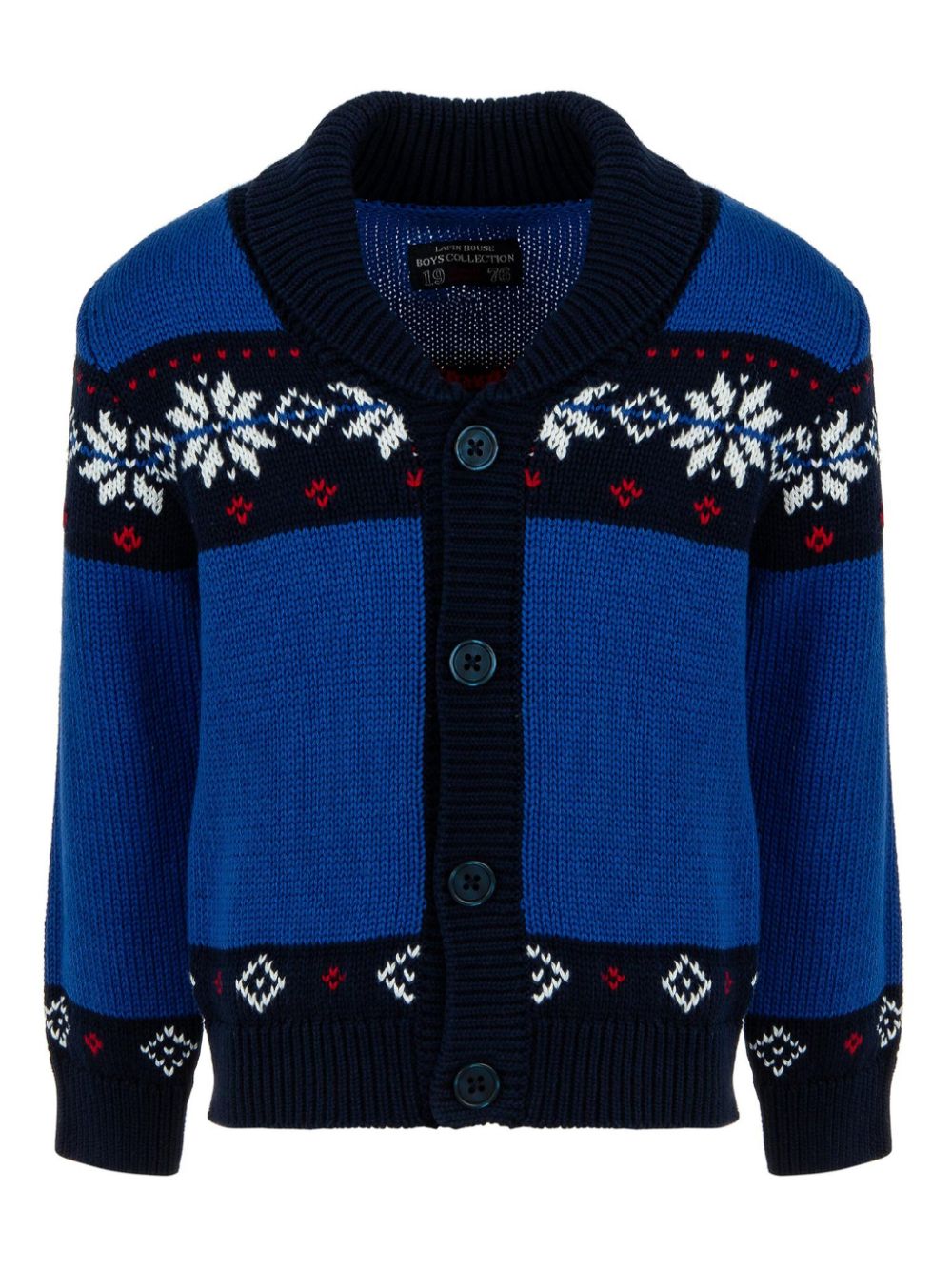 Lapin House intarsia-knit cotton cardigan - Blue von Lapin House