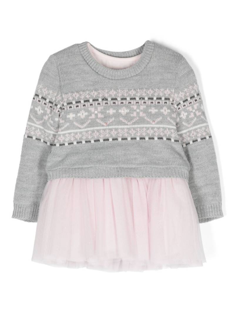 Lapin House intarsia-knit jumper and dress set - Pink von Lapin House