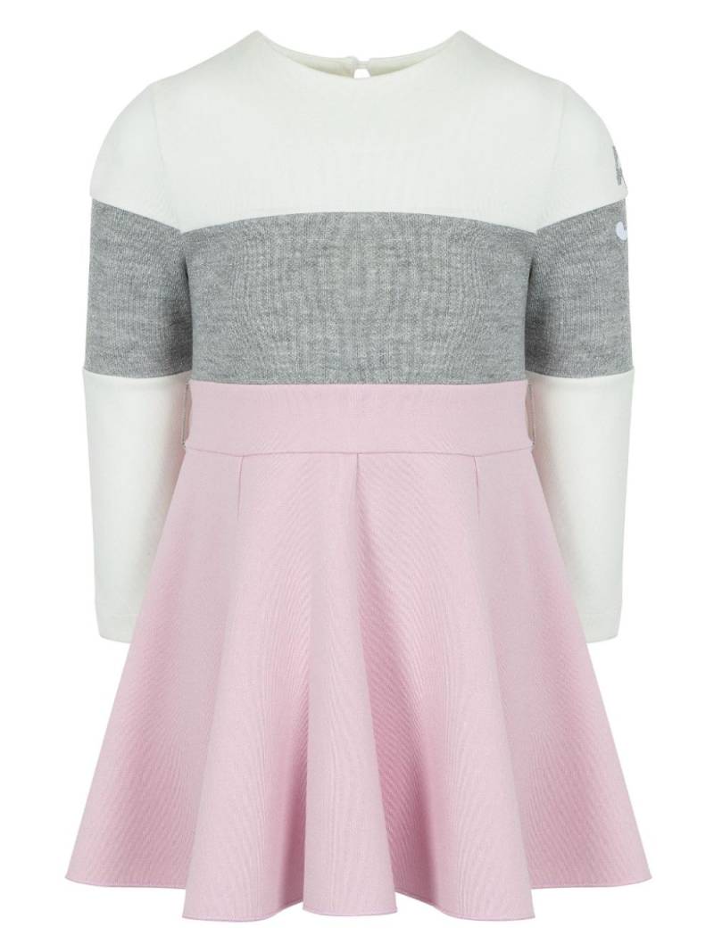 Lapin House knitted-upper colour-block dress - Pink von Lapin House