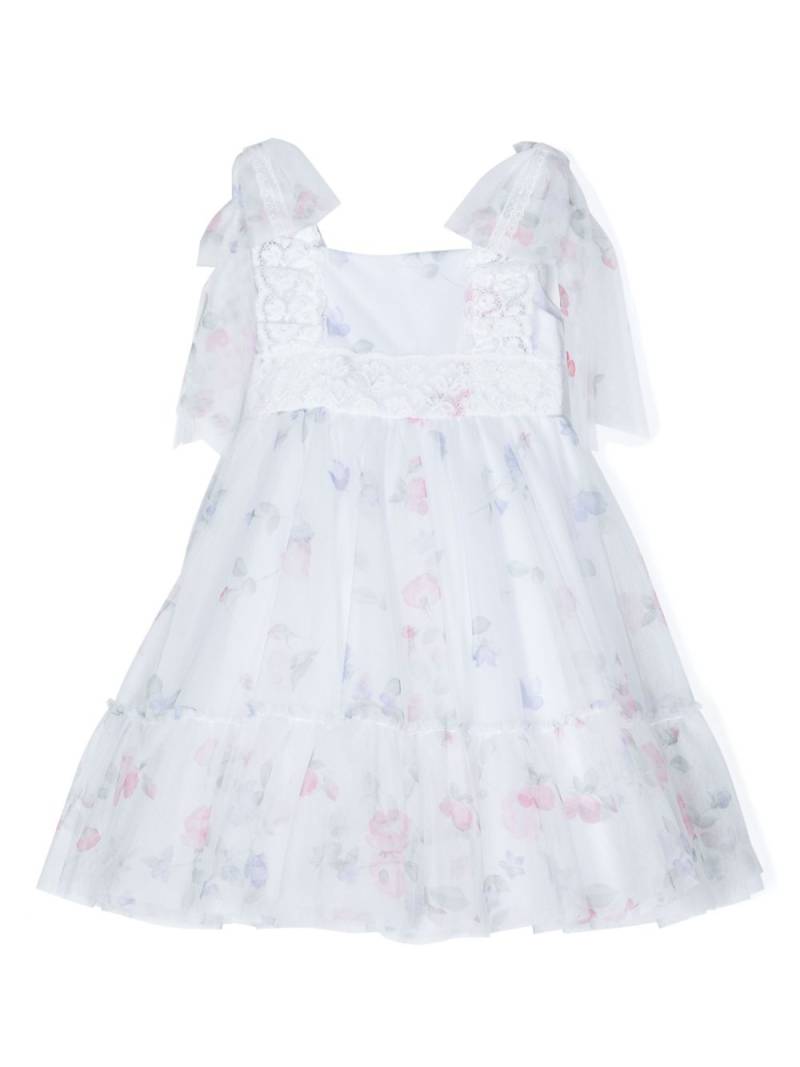 Lapin House lace-trim floral-print dress - White von Lapin House