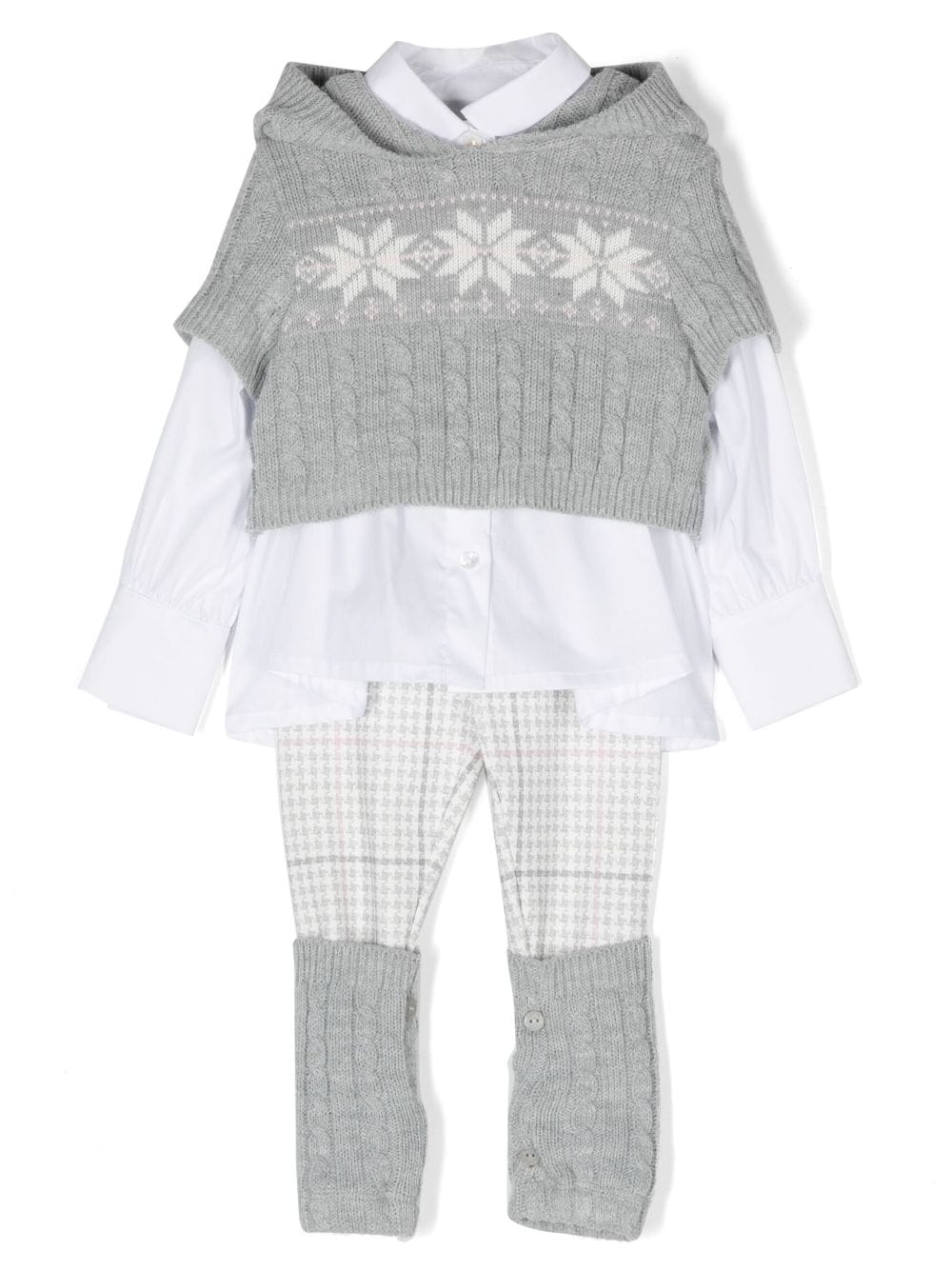 Lapin House layered knitted set - White von Lapin House