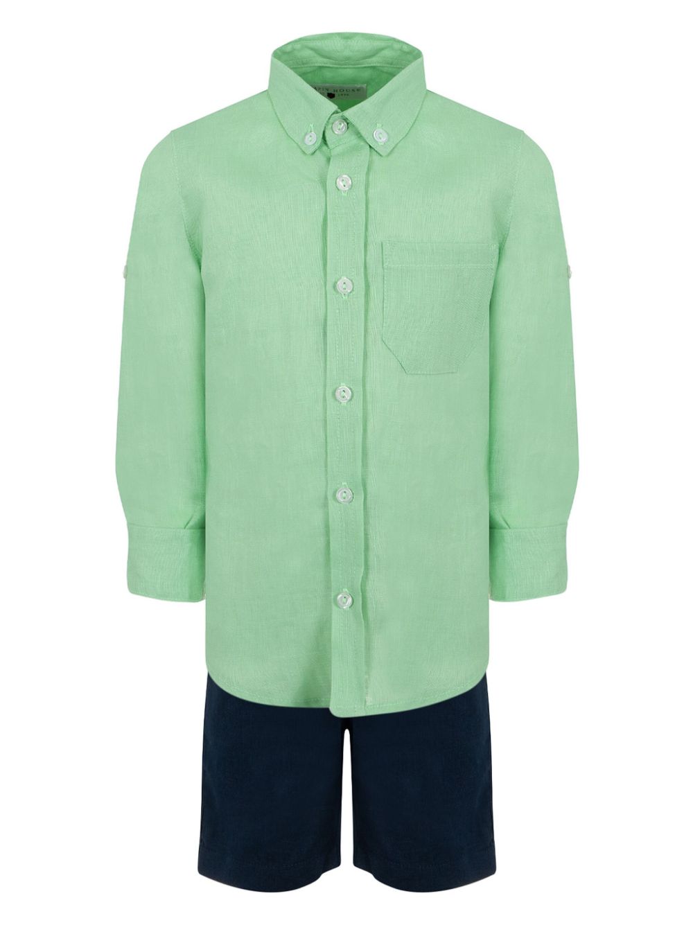 Lapin House linen shirt and shorts set - Green von Lapin House