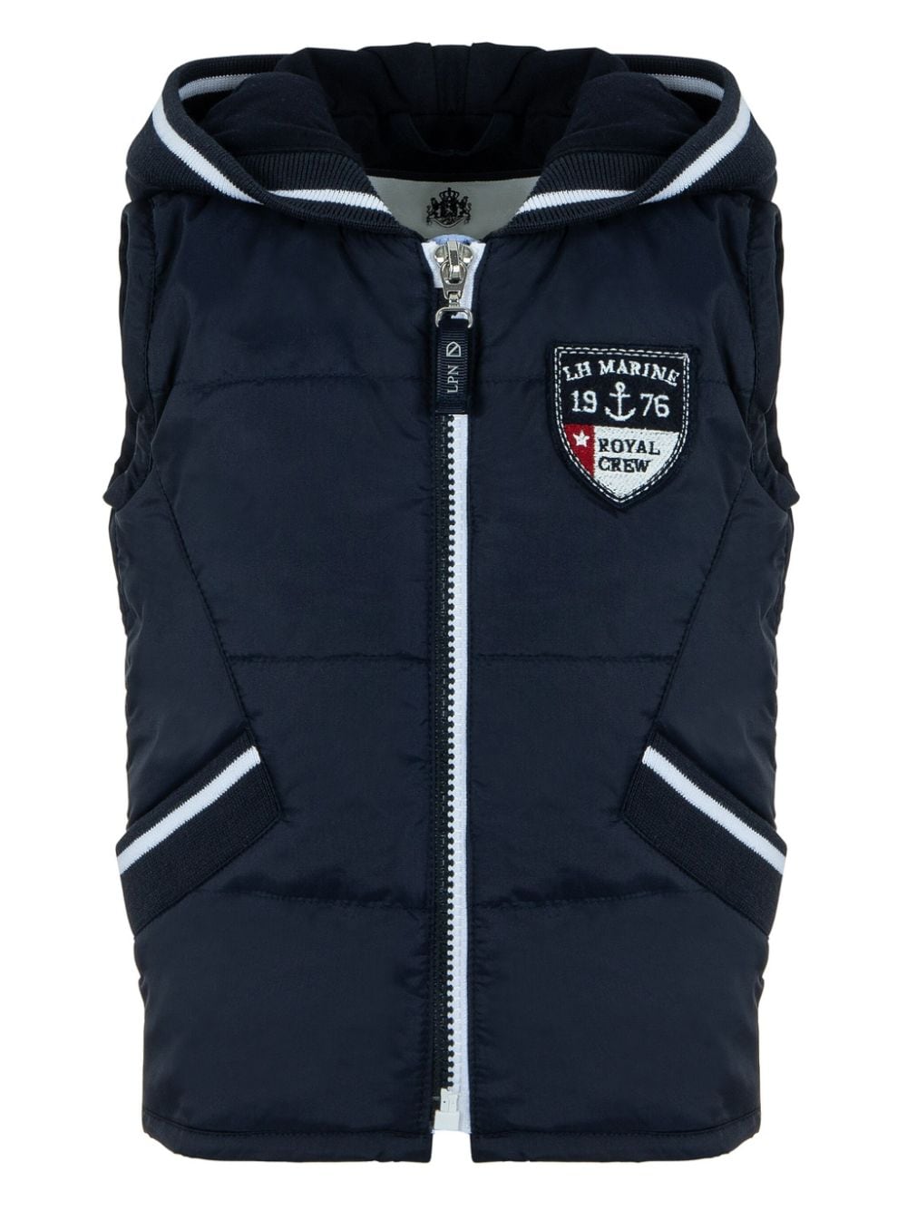 Lapin House logo-appliqué padded gilet - Blue von Lapin House