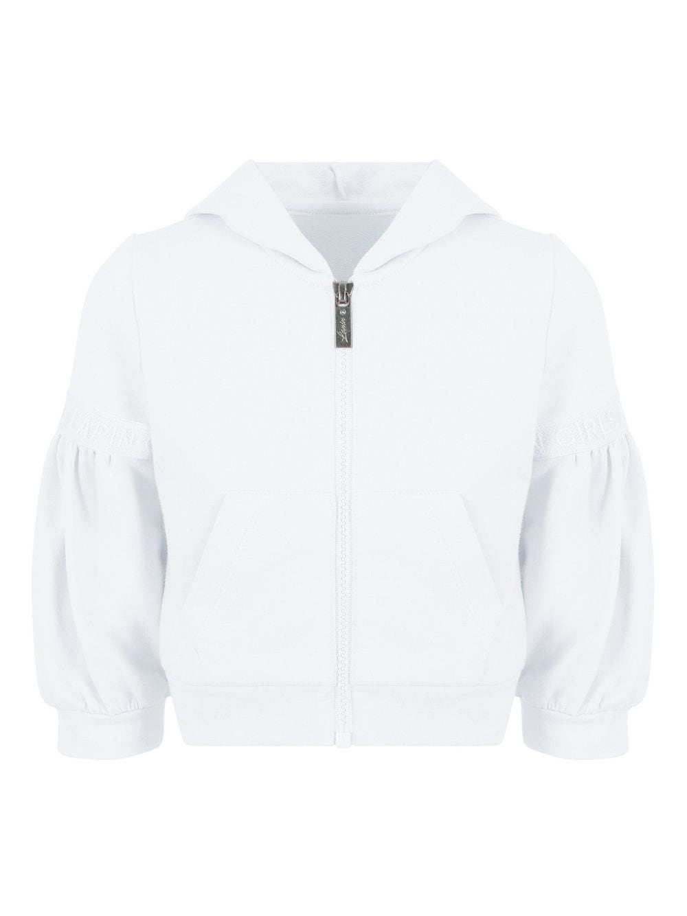 Lapin House logo-embroidered cotton hooded jacket - White von Lapin House