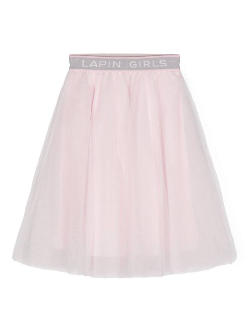 Lapin House logo-waistband tulle skirt - Pink von Lapin House