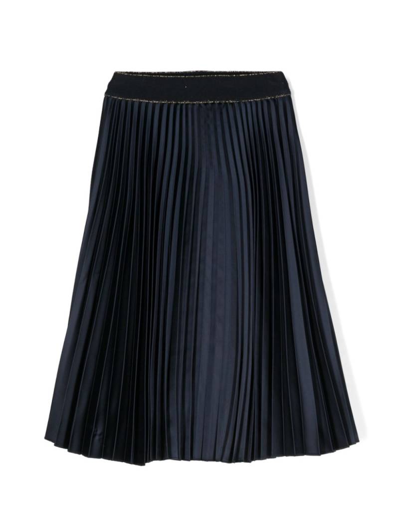 Lapin House pleated satin skirt - Blue von Lapin House