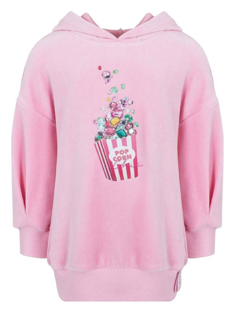 Lapin House popcorn chic hooded pullover dress - Pink von Lapin House