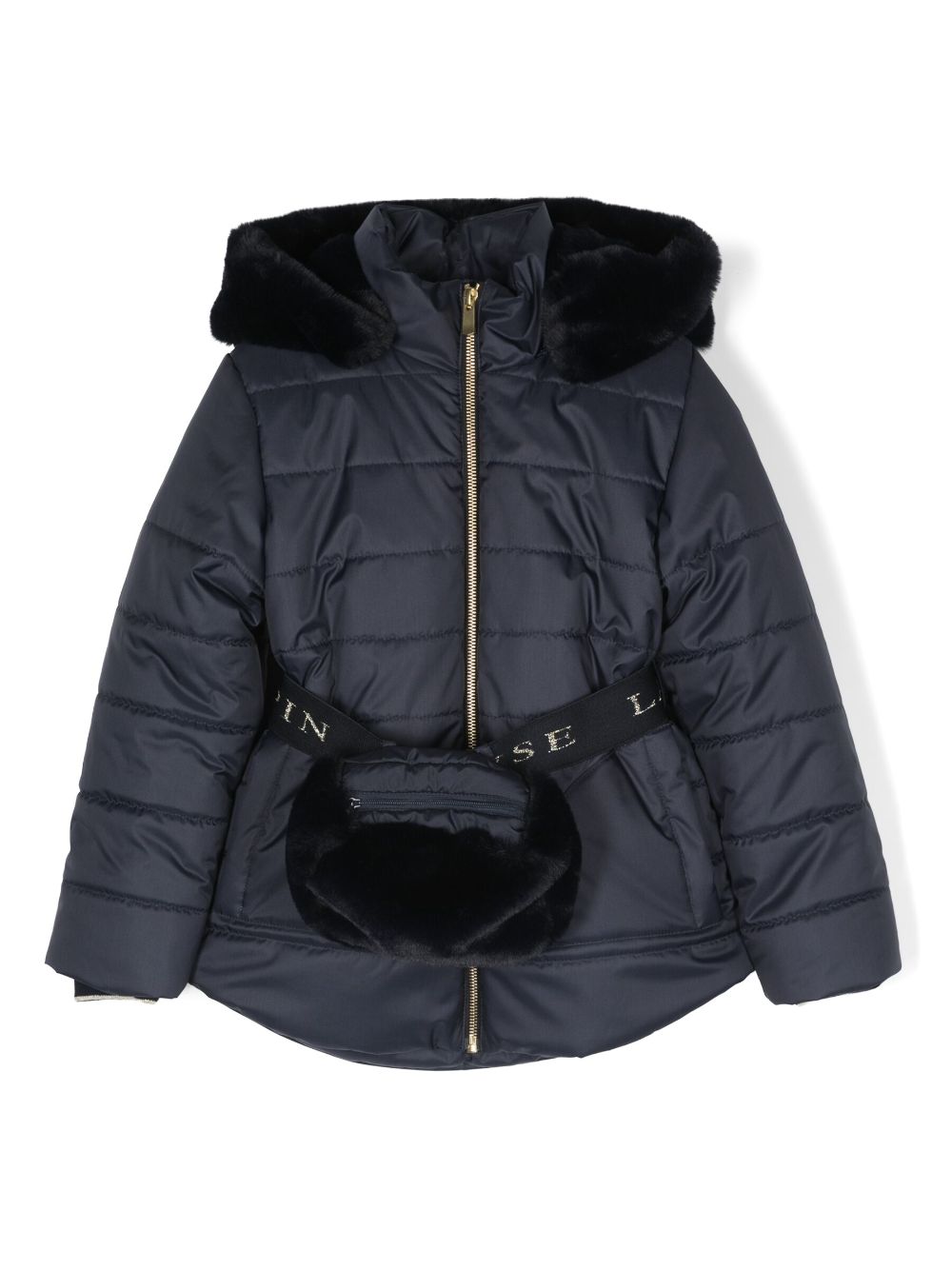 Lapin House removable-pouch belted padded jacket - Blue von Lapin House