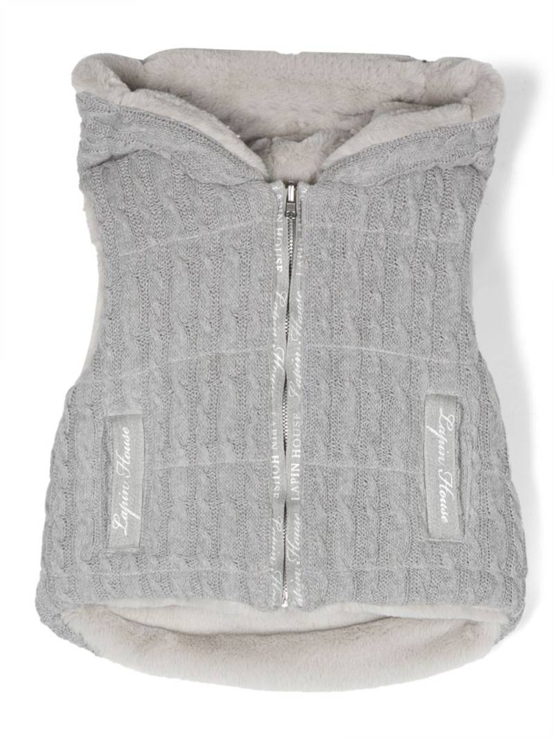 Lapin House reversible faux-fur gilet - Grey von Lapin House