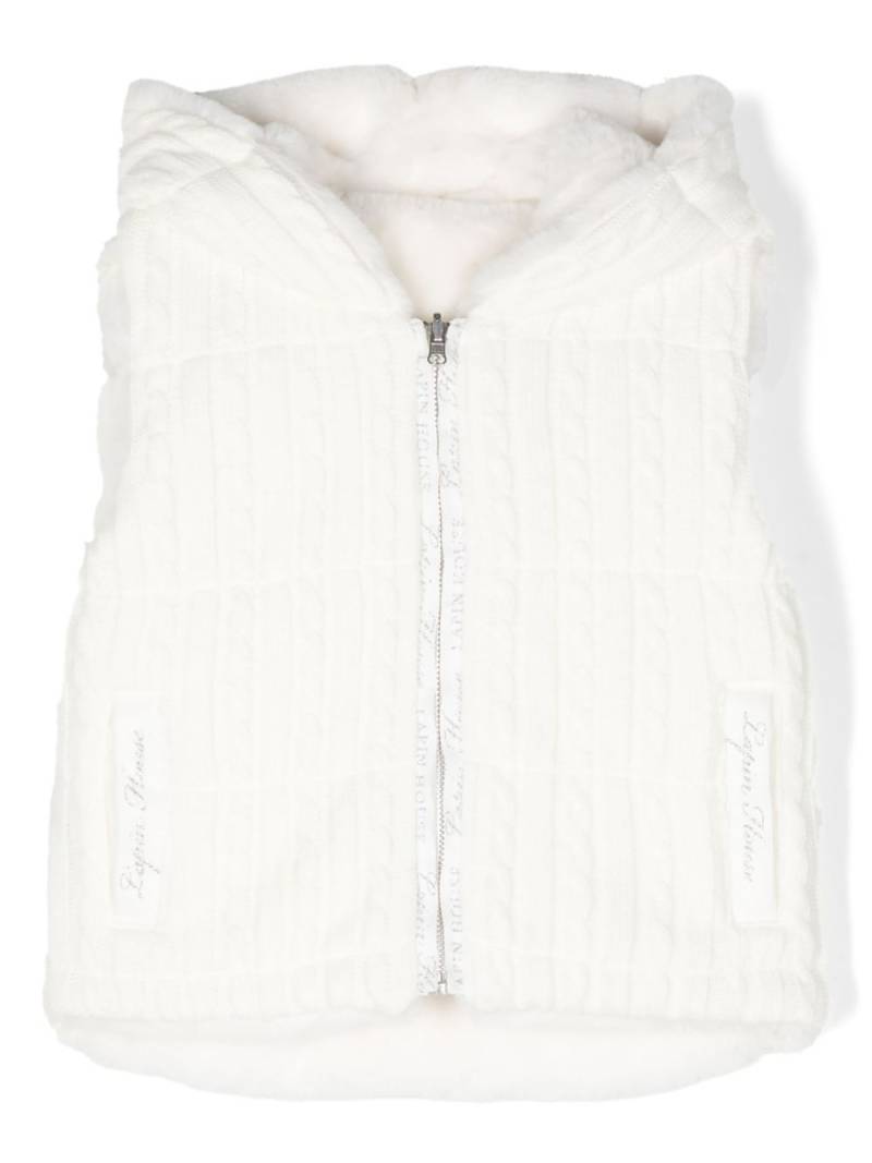 Lapin House reversible hooded waistcoat - White von Lapin House