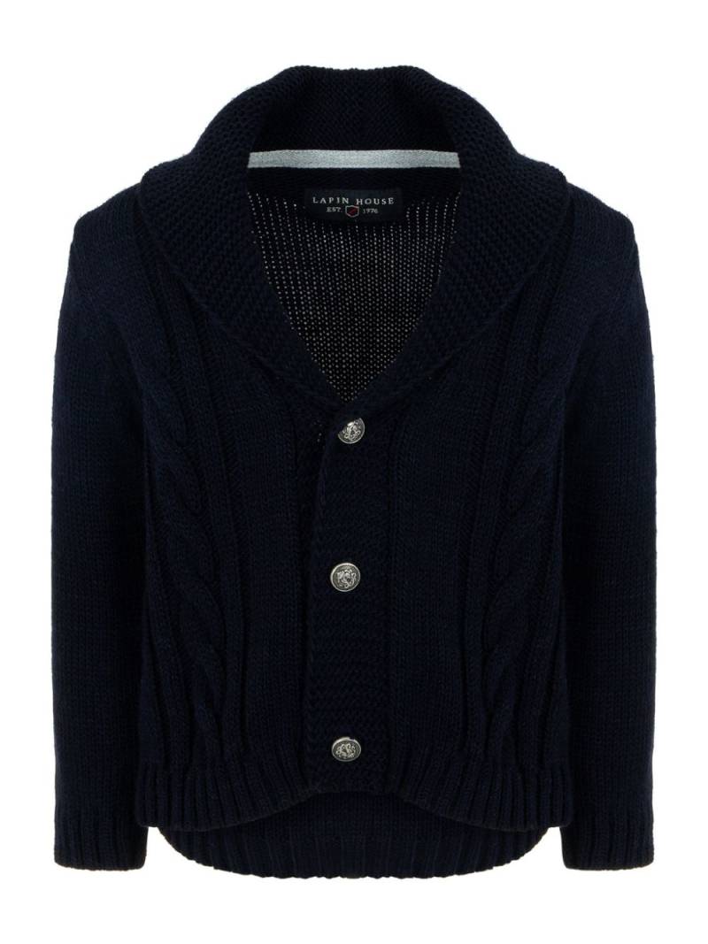 Lapin House shawl-lapel knitted cardigan - Blue von Lapin House