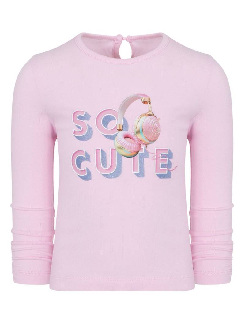 Lapin House slogan-print long-sleeve T-shirt - Pink von Lapin House