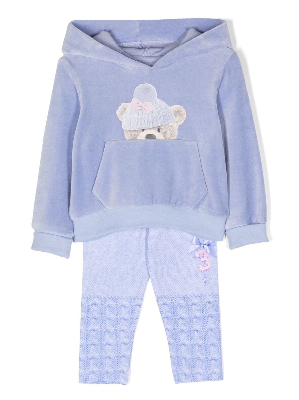 Lapin House teddy bear-print tracksuit - Blue von Lapin House