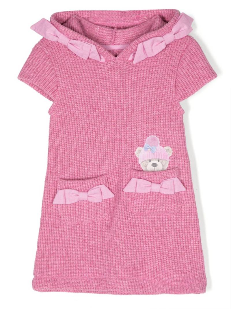 Lapin House waffle-knit hoodie dress - Pink von Lapin House