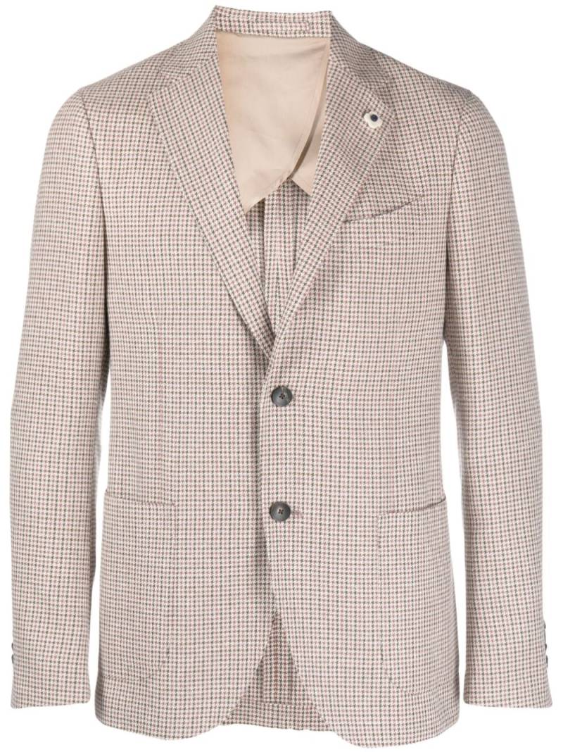 Lardini Pota houndstooth-pattern blazer - Neutrals von Lardini